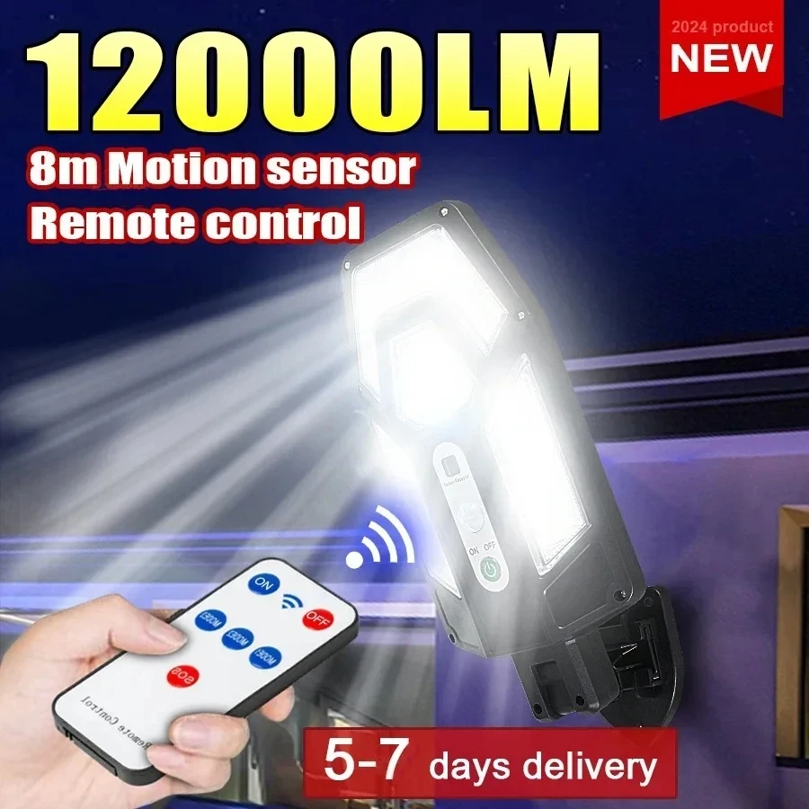 Outdoor Lighting Ip65 - 12000LM Powerful Solar Wall Lamp with