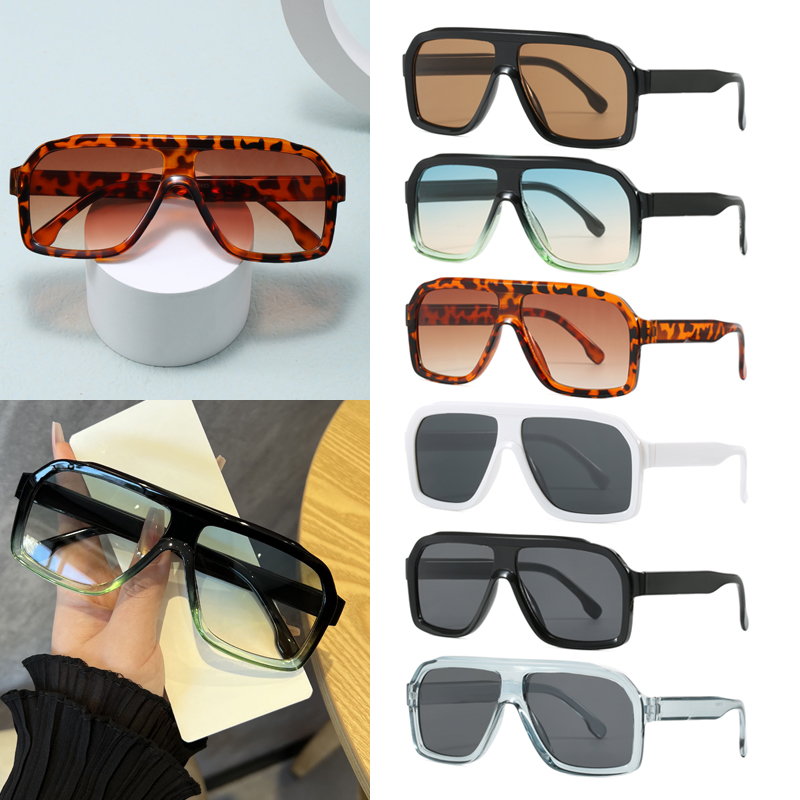 Outdoor Lighting Black - Oversized Square Anti Light Glasses Women