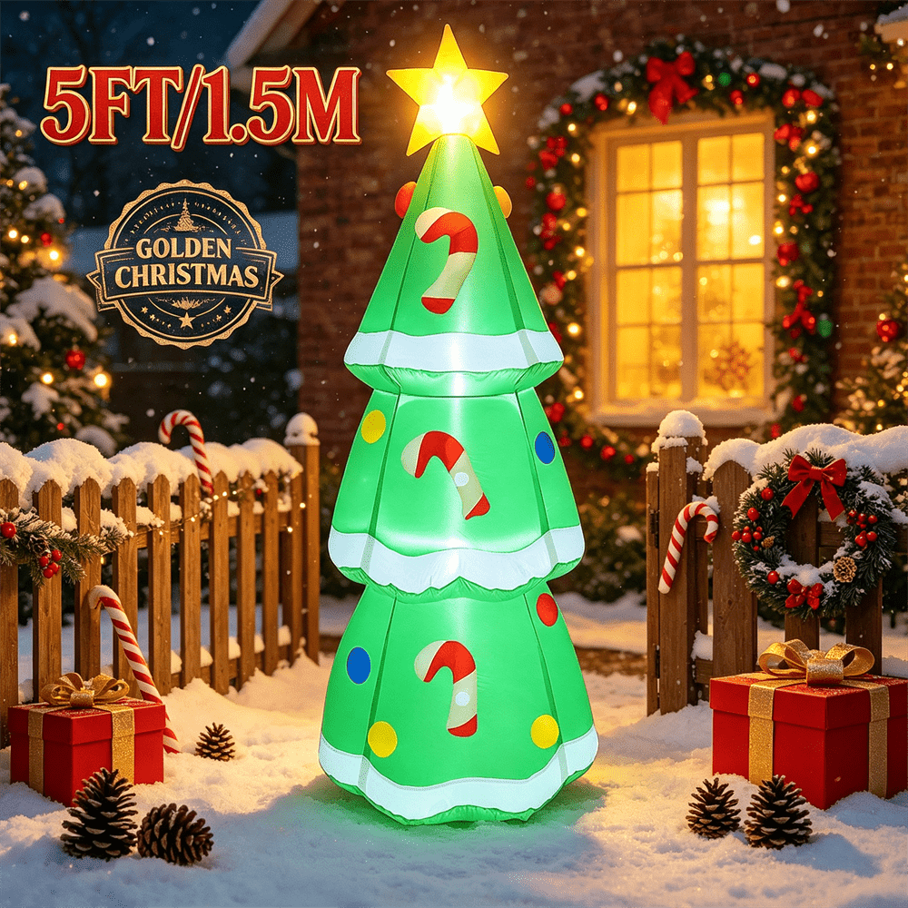 Outdoor Lighting Effects - 5FT/1.5M Christmas Inflatable DIY Decoration Lighted