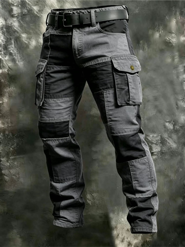 Cotton Men Cargo Pants Khaki C - Outdoor Lighting Black recension och pris