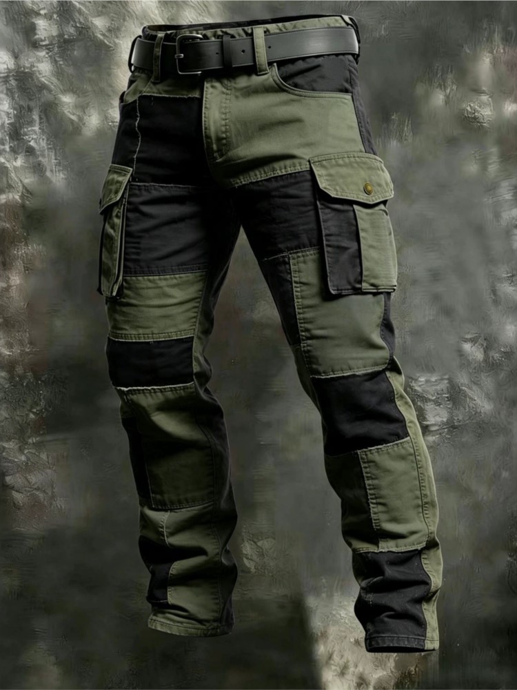 Cotton Men Cargo Pants Khaki C - Outdoor Lighting Black recension och pris
