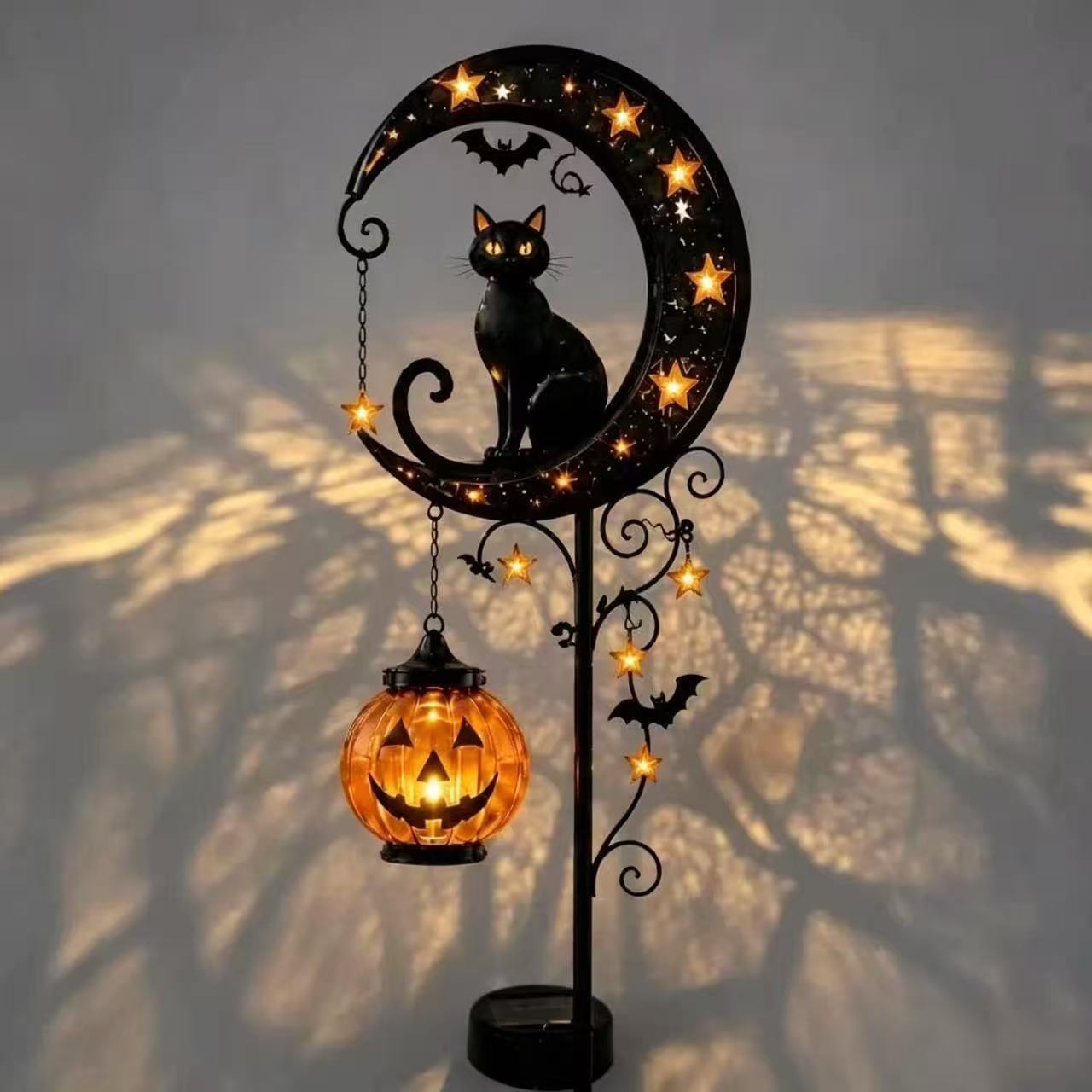 Halloween Black Cat & Pumpkin  - Outdoor Lighting Black recension och pris