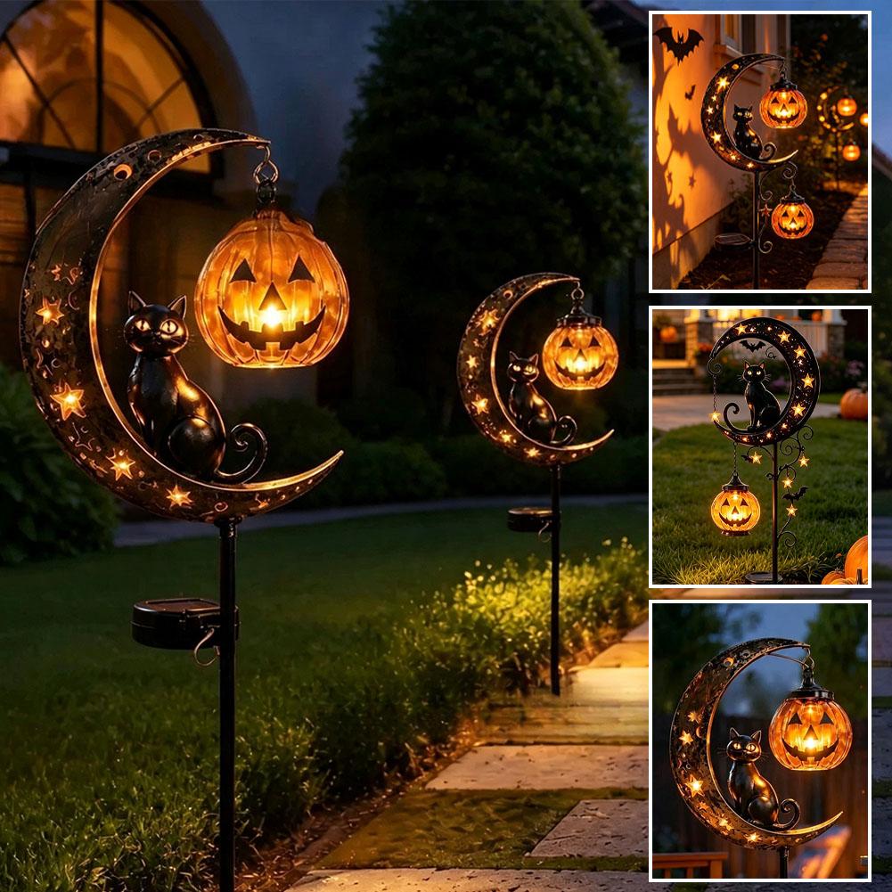 Halloween Black Cat & Pumpkin  - Outdoor Lighting Black recension och pris