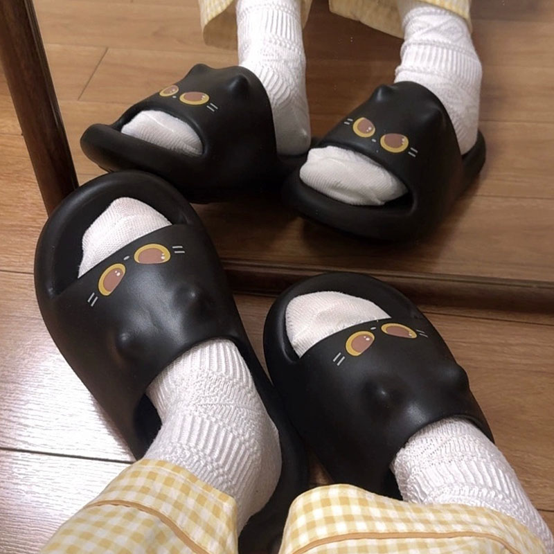 New Cute 3D Black Cat Paw Slid - Outdoor Lighting Black recension och pris