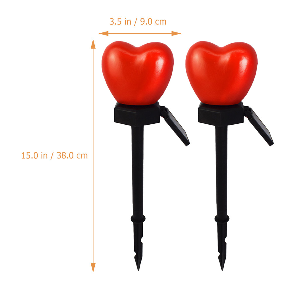 2 Pcs Decoration Heart Solar L - Outdoor Lighting Pathway recension och pris