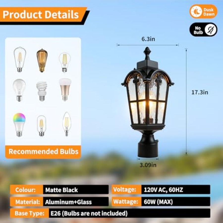 Sensor Outdoor Post Lights Wat - Outdoor Lighting Waterproof recension och pris