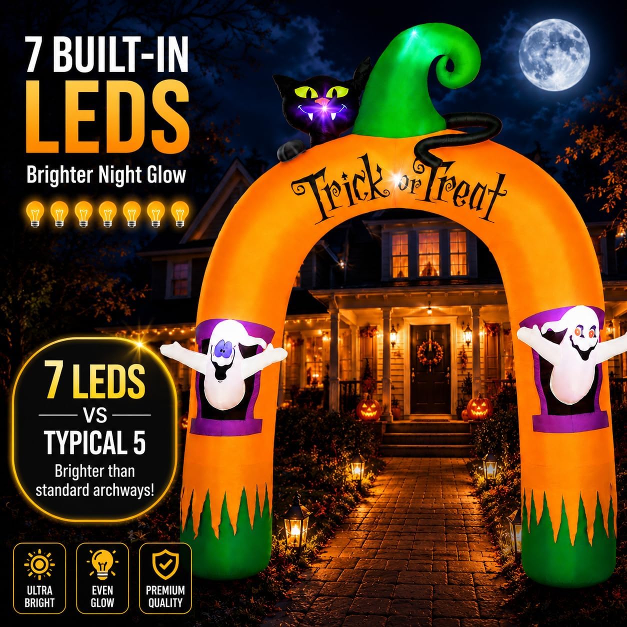Halloween Inflatable Archway 1 - Outdoor Lighting Black recension och pris