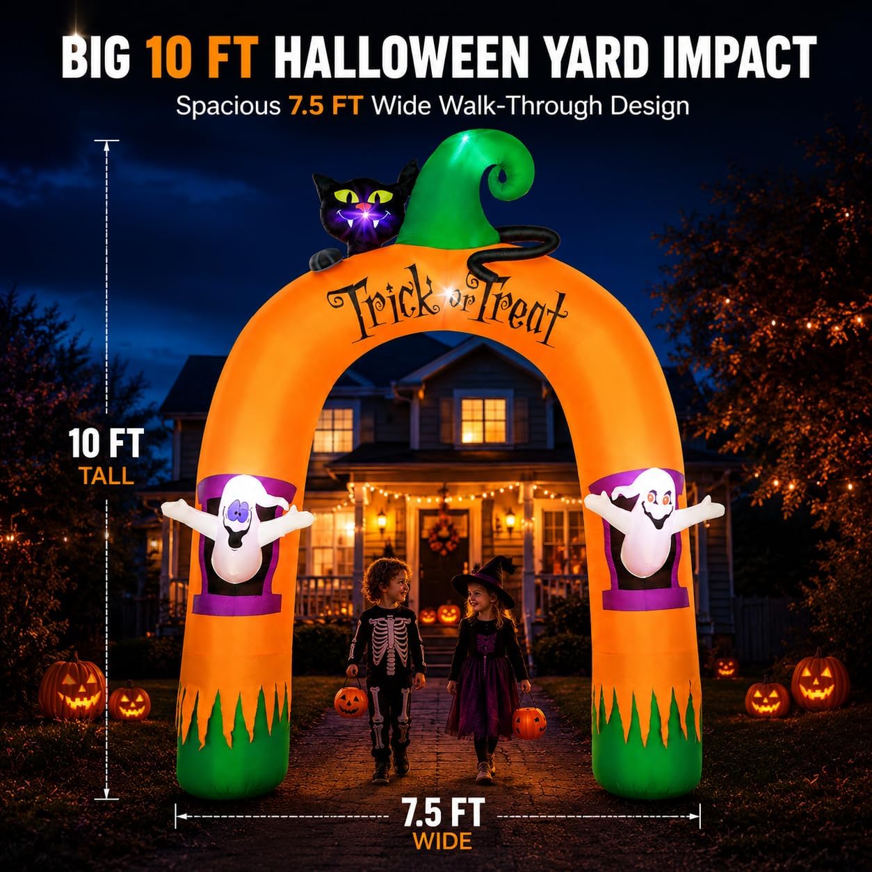 Halloween Inflatable Archway 1 - Outdoor Lighting Black recension och pris