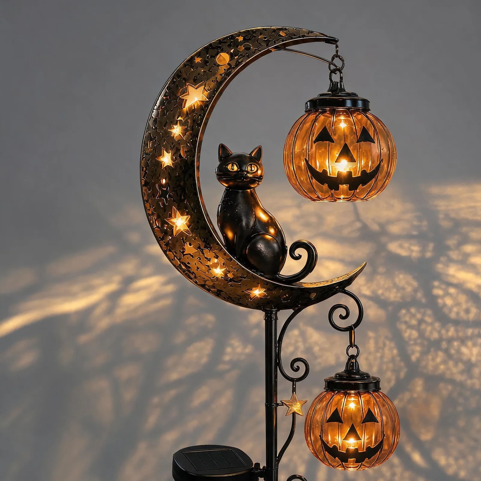 Solar Halloween Black Cat & Pu - Outdoor Lighting Black recension och pris
