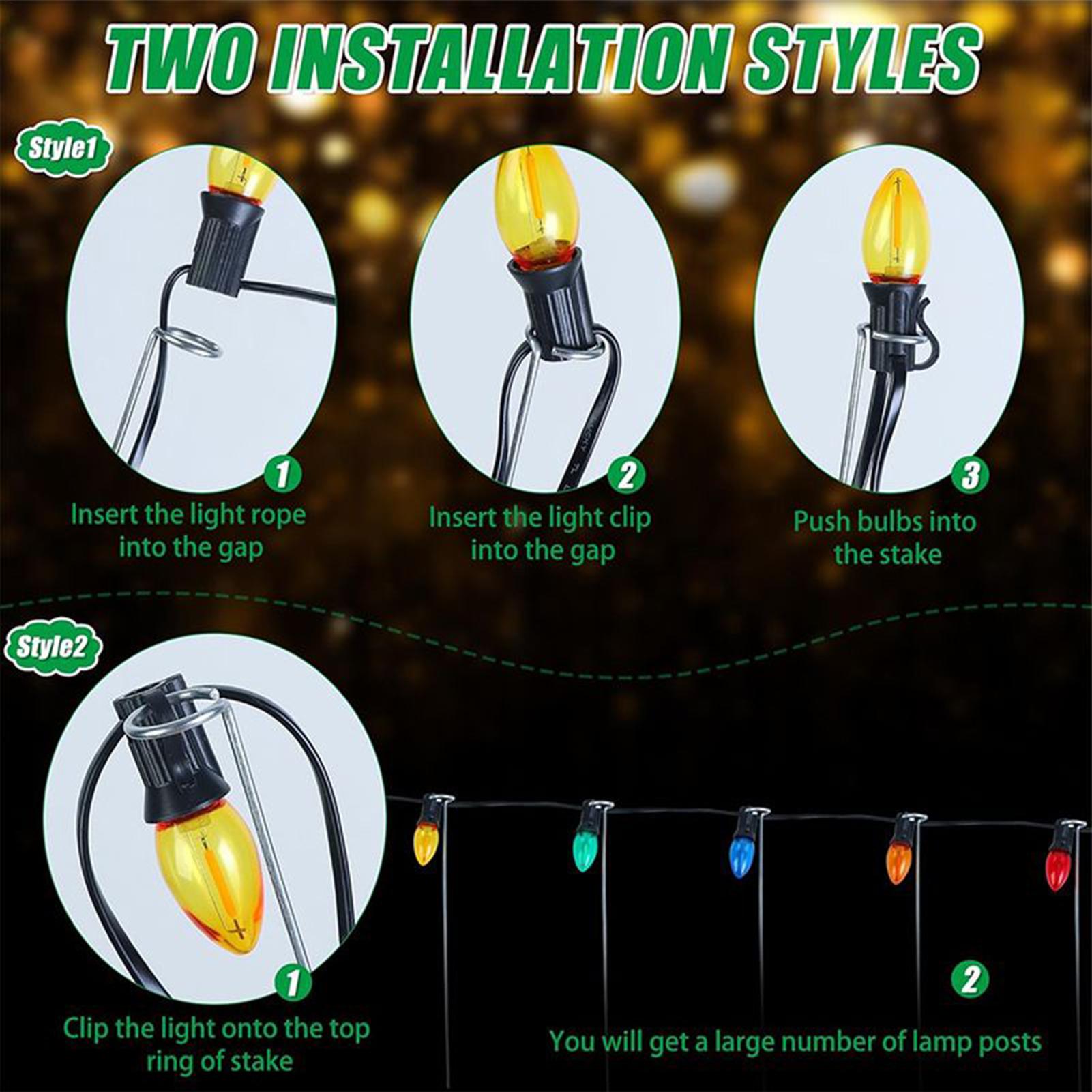 Christmas Light Stakes 12-Inch - Outdoor Lighting Pathway recension och pris