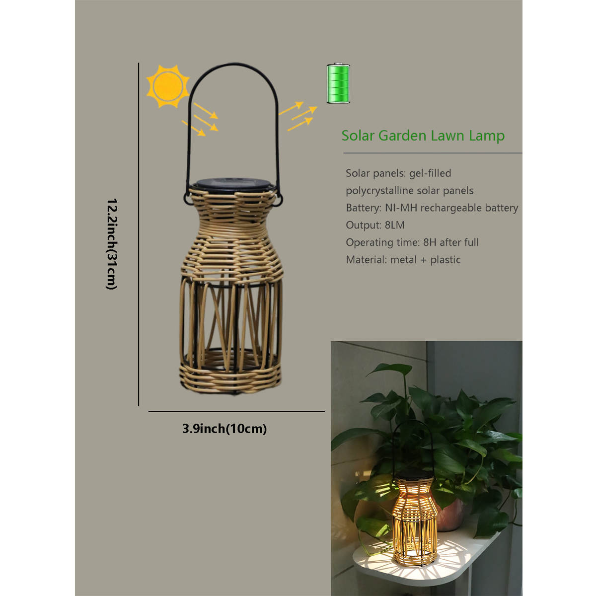Hand-woven Rattan Solar Lights - Outdoor Lighting And Landscape recension och pris