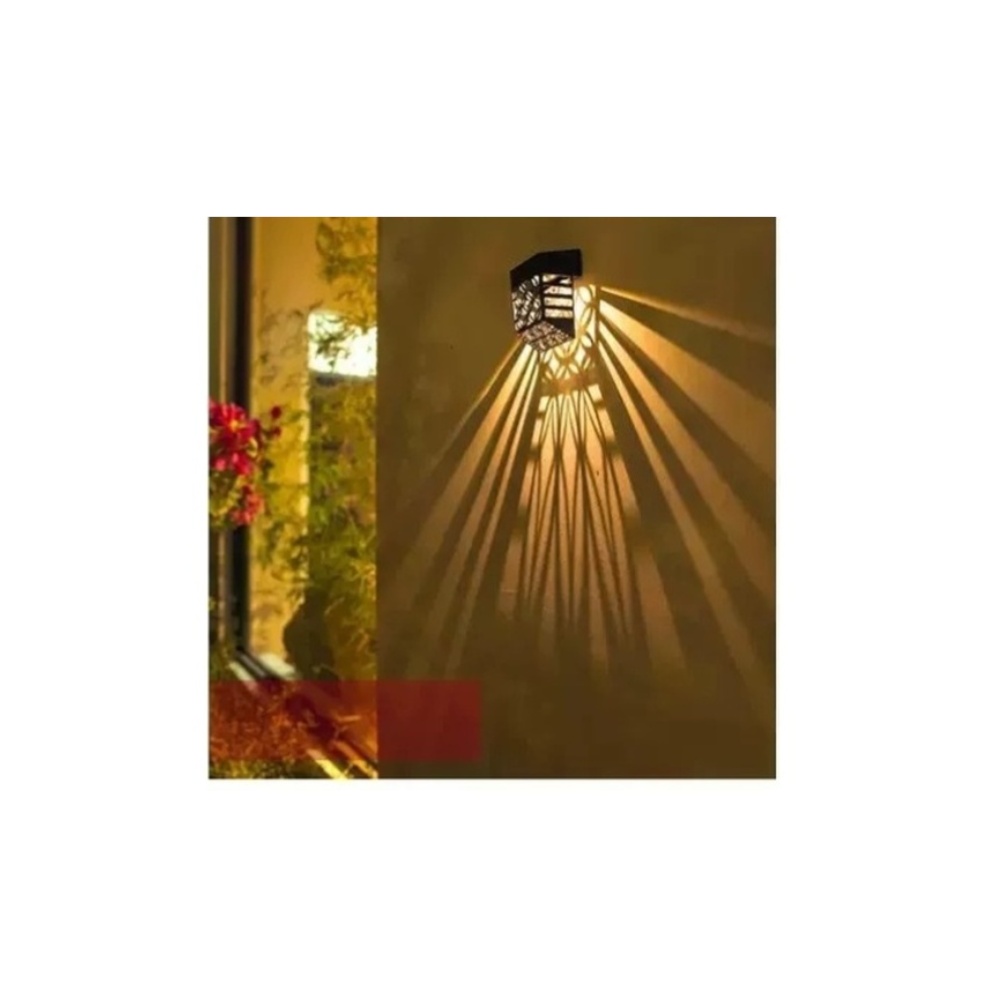 Solar Powered LED Garden Fence - Outdoor Lighting Black recension och pris